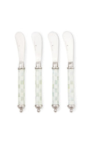MacKenzie-Childs Serving Utensils Sterling Check Supper Club Spreaders Set