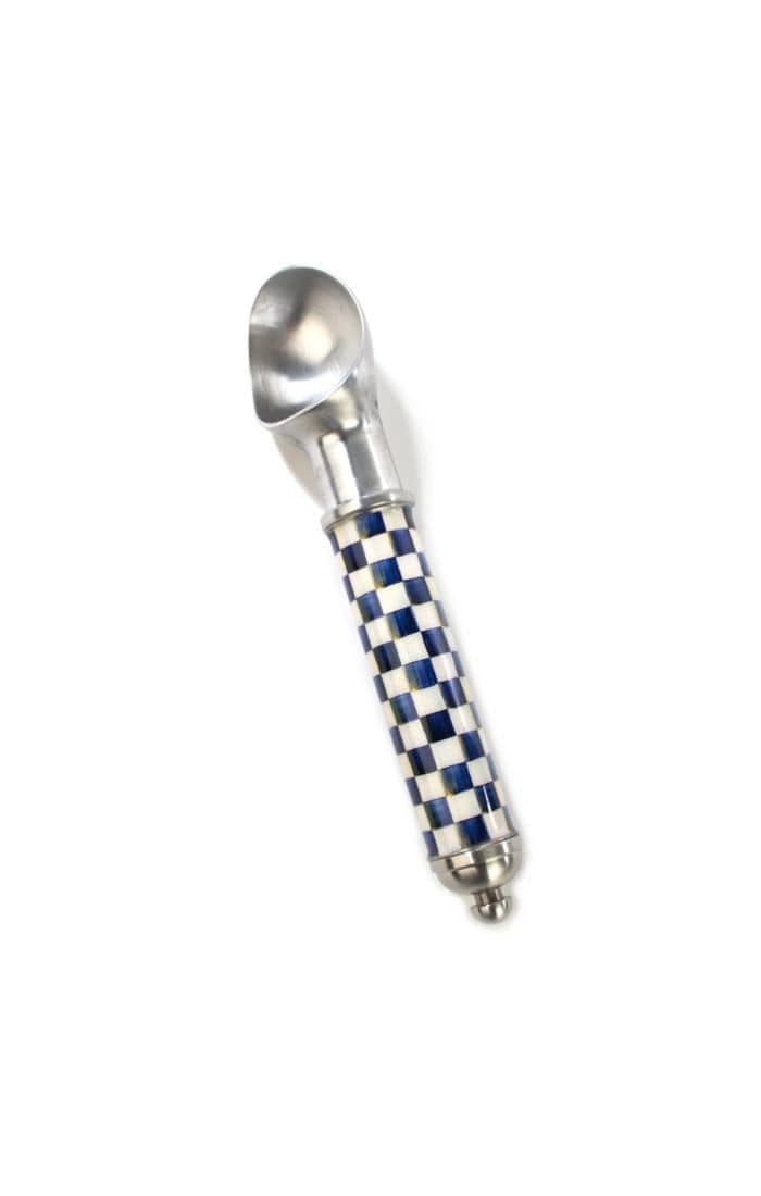 MacKenzie-Childs Serving Utensils Supper Club Ice Cream Scoop - Royal Check