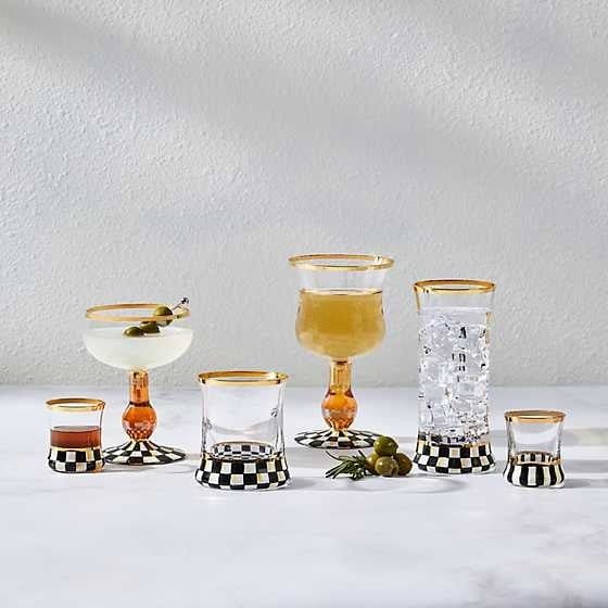 MacKenzie-Childs Shot Glasses Courtly Check Shot Glass