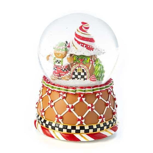 MacKenzie-Childs Snow Globes Candy Cottage Gingerbread Snow Globe