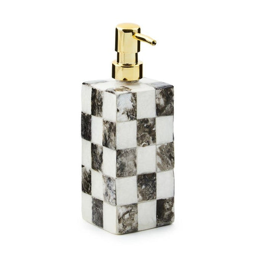 MacKenzie-Childs Soap Dispenser Courtly Check Capiz Soap Pump