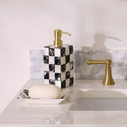 MacKenzie-Childs Soap Dispenser Courtly Check Capiz Soap Pump