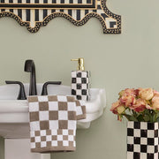 MacKenzie-Childs Soap Dispenser Courtly Check Capiz Soap Pump