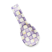 MacKenzie-Childs Spoon Rest Violet Check Spoon Rest