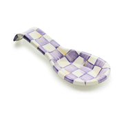 MacKenzie-Childs Spoon Rest Violet Check Spoon Rest