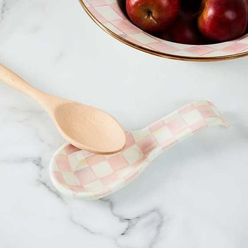 MacKenzie-Childs Spoon Rests Rosy Check Enamel Spoon Rest