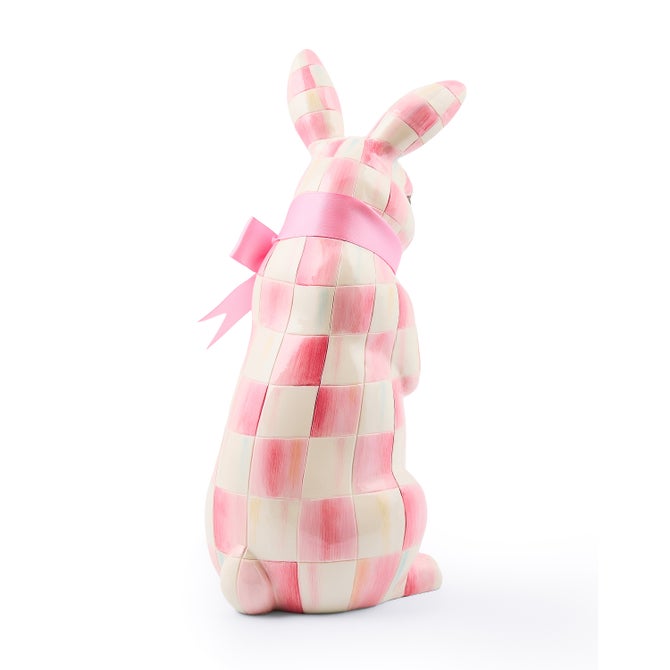 MacKenzie-Childs Spring Bubblegum Check Hops Bunny