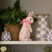 MacKenzie-Childs Spring Bubblegum Check Hops Bunny