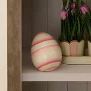 MacKenzie-Childs Spring Bubblegum Stripe Mini Egg