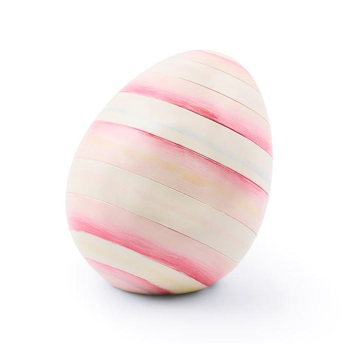MacKenzie-Childs Spring Bubblegum Stripe Mini Egg
