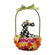 MacKenzie-Childs Spring Calico Hydrangea Bunny Basket