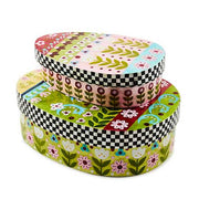 MacKenzie-Childs Spring Calico Large Lidded Egg Box