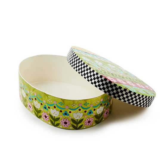 MacKenzie-Childs Spring Calico Large Lidded Egg Box