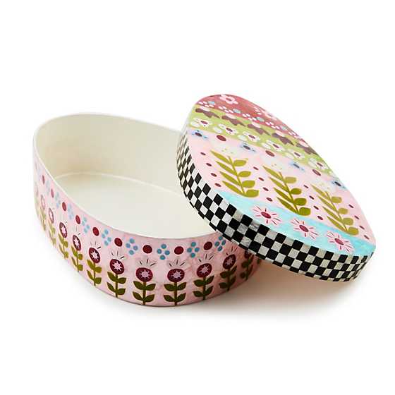 MacKenzie-Childs Spring Calico Small Lidded Egg Box