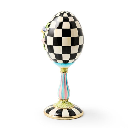 MacKenzie-Childs Spring Frolic Spring Floral Pedestal Egg