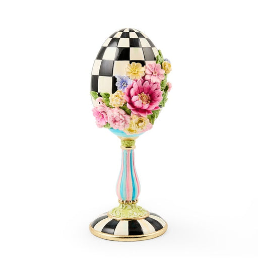 MacKenzie-Childs Spring Frolic Spring Floral Pedestal Egg