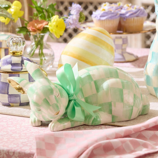 MacKenzie-Childs spring Mint Check Fluffy Bunny