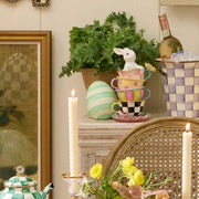 MacKenzie-Childs spring Mint Stripe Mini Egg