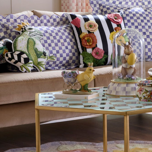 MacKenzie-Childs Spring Pansy Party Chick with Cart