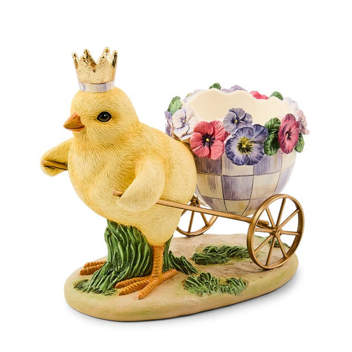 MacKenzie-Childs Spring Pansy Party Chick with Cart