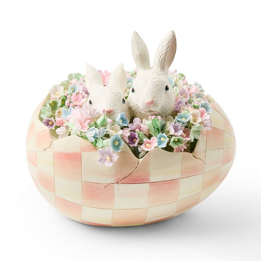MacKenzie-Childs Spring Rosy Check Peekaboo Egg