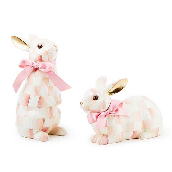 MacKenzie-Childs Spring Rosy Check Resting Bunny