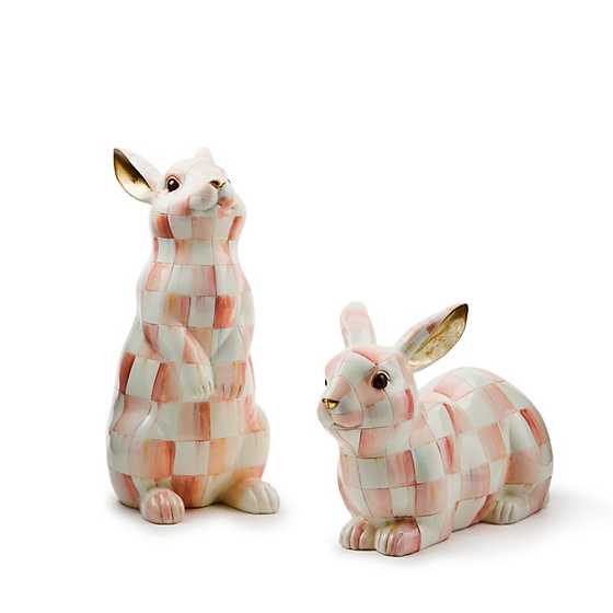 MacKenzie-Childs Spring Rosy Check Standing Bunny