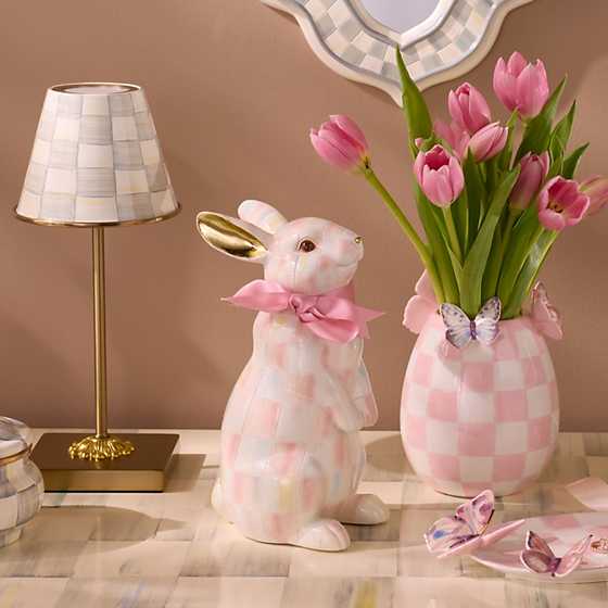MacKenzie-Childs Spring Rosy Check Standing Bunny