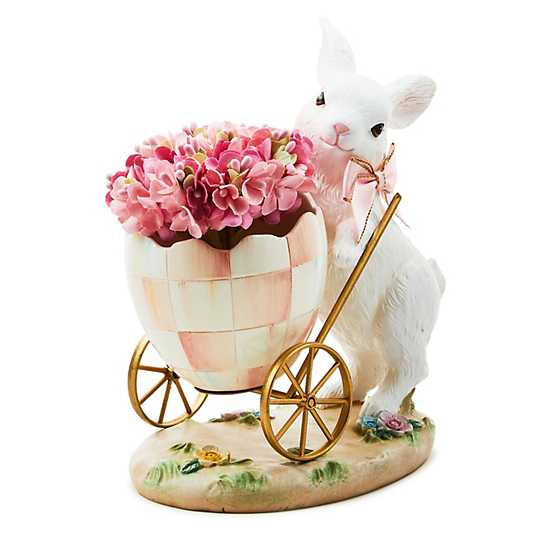 MacKenzie-Childs spring Rosy Meadow Bunny Egg Cart
