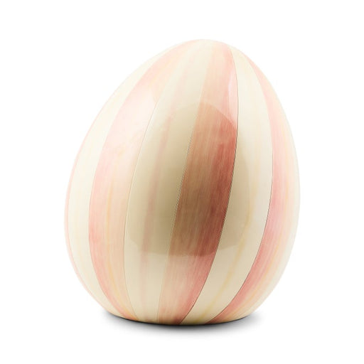 MacKenzie-Childs Spring Rosy Stripe Medium Egg