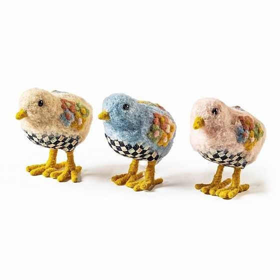 MacKenzie-Childs Spring Spring Fling Felted Chicks, Set of 3  - FINAL SALE