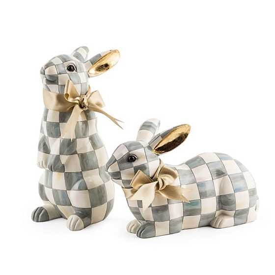 MacKenzie-Childs Spring Sterling Check Resting Bunny