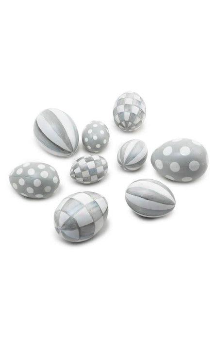 MacKenzie-Childs Spring Sterling Eggs, Set of 9