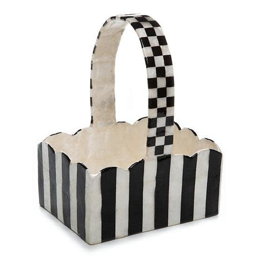 MacKenzie-Childs Spring Striped Capiz Basket