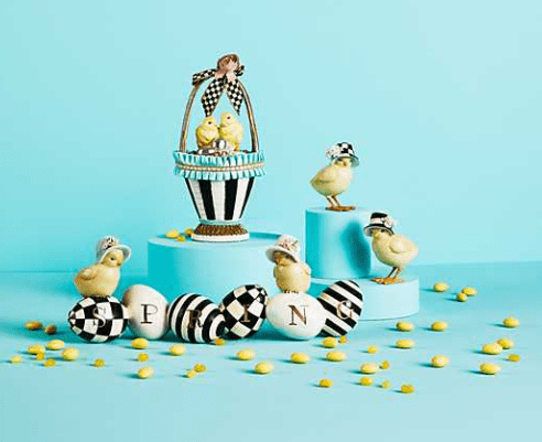 MacKenzie-Childs Spring Sweet Shop Chick Basket