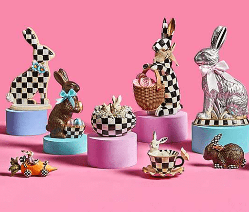 MacKenzie-Childs Spring Sweet Shop Rabbit Cookie - Pink