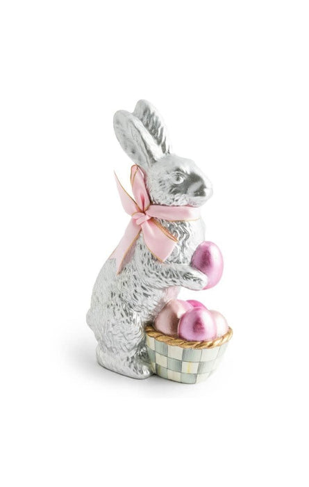 MacKenzie-Childs Spring Touch of Pink Foil Bunny - Silver