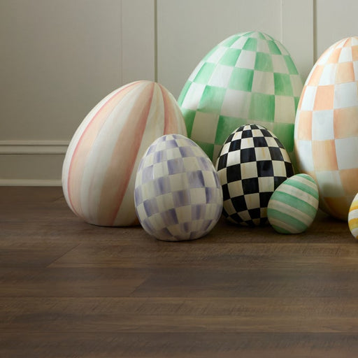 MacKenzie-Childs Spring Violet Check Small Egg