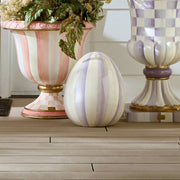 MacKenzie-Childs Spring Violet Stripe Medium Egg