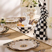 MacKenzie-Childs Spring White Rabbit Ceramic Candy Dish