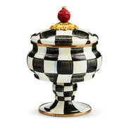 MacKenzie-Childs Squashed Pots Courtly Check Curioisty Pot