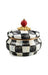 MacKenzie-Childs Squashed Pots Courtly Check Enamel Squashed Pot