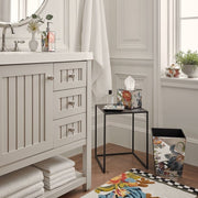 MacKenzie-Childs Squashed Pots Flower Market Squashed Pot - White