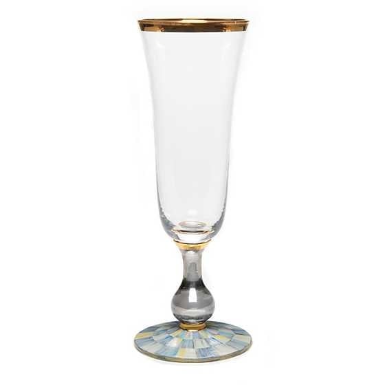 MacKenzie-Childs Sterling Check Champagne Flute