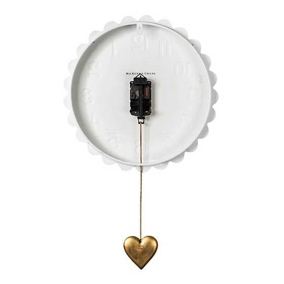 MacKenzie-Childs Sterling Check Heart Pendant Wall Clock