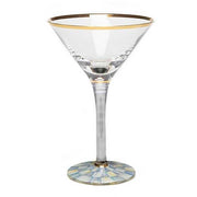 MacKenzie-Childs Sterling Check Martini Glass