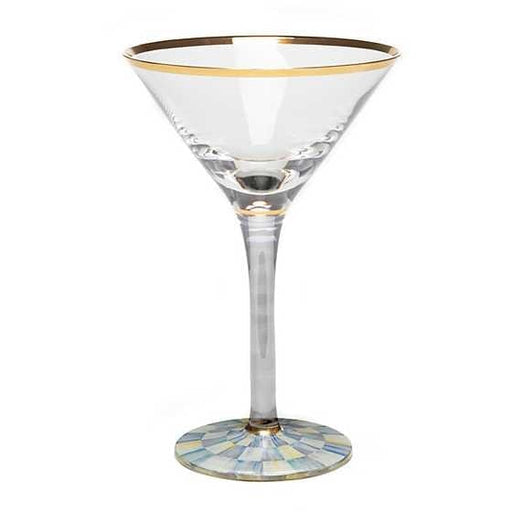 MacKenzie-Childs Sterling Check Martini Glass