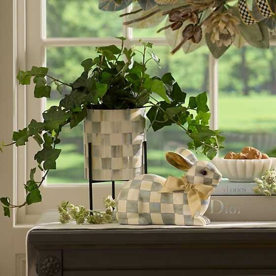 MacKenzie-Childs Sterling Check Tabletop Planter