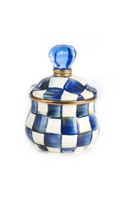 MacKenzie-Childs Sugar Bowls Royal Check Lidded Sugar Bowl