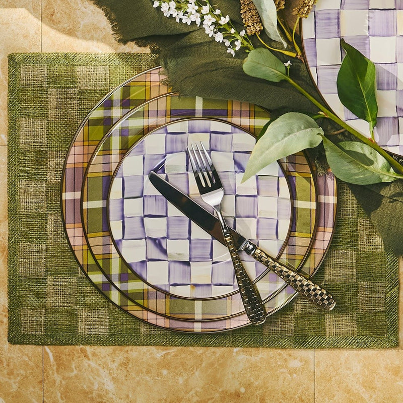 MacKenzie-Childs Tartan Violet Charger/Plate